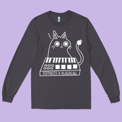 The Kiffness X Alugalug White Cat Classic Long Sleeve Tee Designed By Snappyart