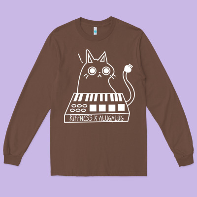 The Kiffness X Alugalug White Cat Classic Long Sleeve Tee Designed By Snappyart