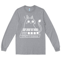 Heather Grey The KIFFNESS X ALUGALUG white cat Classic Long Sleeve Tee - SnappyArt