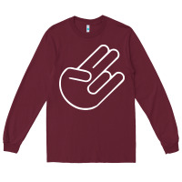 Burgundy shocker hand Long Sleeve Tee - SnappyArt