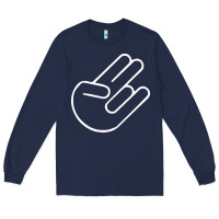 Navy shocker hand Long Sleeve Tee - SnappyArt