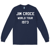 Navy Jim Croce World Tour 1973 Long Sleeve Tee - SnappyArt