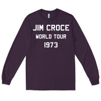 Plum Jim Croce World Tour 1973 Long Sleeve Tee - SnappyArt