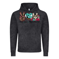 Vintage Black peace love maine coon cat Vintage Hoodie - LillyAllenDesigns