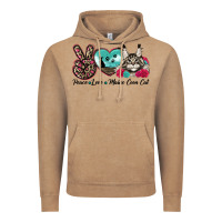 Peace Love Maine Coon Cat Vintage Hoodie | Teevron