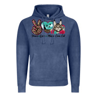 Vintage Denim peace love maine coon cat Vintage Hoodie - LillyAllenDesigns