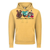Vintage Mustard peace love maine coon cat Vintage Hoodie - LillyAllenDesigns
