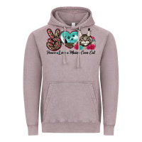 Vintage Zinc peace love maine coon cat Vintage Hoodie - LillyAllenDesigns