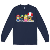 Navy Super Minion Bros Long Sleeve Tee - FloraArt