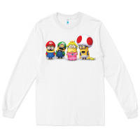White Super Minion Bros Long Sleeve Tee - FloraArt