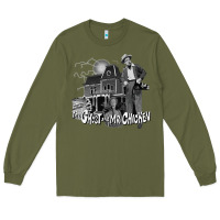Army Green the ghost and mr chicken green Long Sleeve Tee - FloraArt