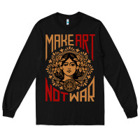 Black make art not war symbol Long Sleeve Tee - FloraArt