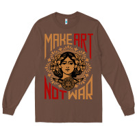 Chestnut make art not war symbol Long Sleeve Tee - FloraArt
