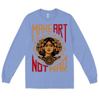 Colony Blue make art not war symbol Long Sleeve Tee - FloraArt