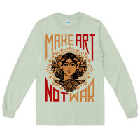 Matcha make art not war symbol Long Sleeve Tee - FloraArt