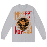 Moon Dust make art not war symbol Long Sleeve Tee - FloraArt