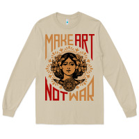 Mushroom make art not war symbol Long Sleeve Tee - FloraArt