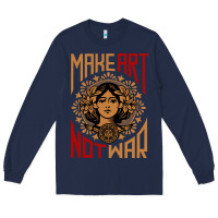 Navy make art not war symbol Long Sleeve Tee - FloraArt