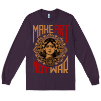 Plum make art not war symbol Long Sleeve Tee - FloraArt