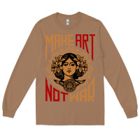 Toasted Coconut make art not war symbol Long Sleeve Tee - FloraArt