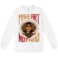 White make art not war symbol Long Sleeve Tee - FloraArt
