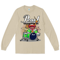 Mushroom ANIMAL DRUMMER PEARL DRUMS Long Sleeve Tee - FloraArt