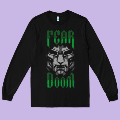 Fear Doom Long Sleeve Tee Designed By Floraart