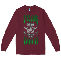 Burgundy Fear Doom Long Sleeve Tee - FloraArt