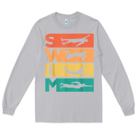 Moon Dust retro vintage swimming gift for swimmers t shirt Long Sleeve Tee - FloraArt