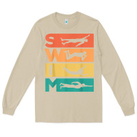 Mushroom retro vintage swimming gift for swimmers t shirt Long Sleeve Tee - FloraArt