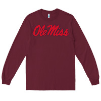 Burgundy ole miss Long Sleeve Tee - FloraArt