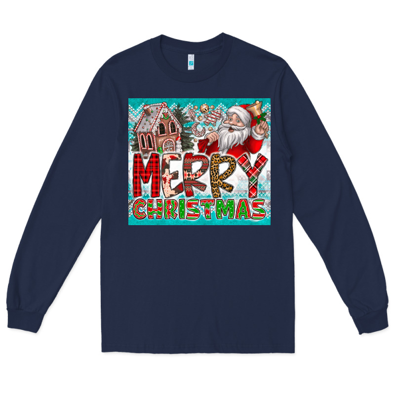 Merry Christmas Long Sleeve Tee by CowhideDigitalArt | Teevron