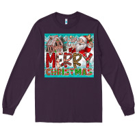 Plum merry Christmas Long Sleeve Tee - CowhideDigitalArt