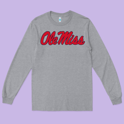 Ole Miss Long Sleeve Tee Designed By Floraart