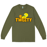 Army Green tweety Long Sleeve Tee - FloraArt