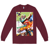 Burgundy KIKAIDA POSTER Long Sleeve Tee - FloraArt