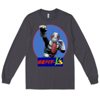 Smoke KAMEN RIDER V3 PUNCH Long Sleeve Tee - FloraArt