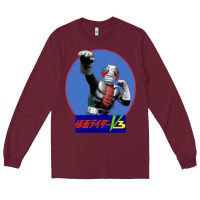 Burgundy KAMEN RIDER V3 PUNCH Long Sleeve Tee - FloraArt