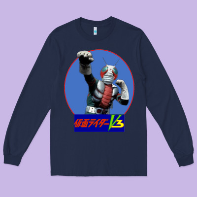 Kamen Rider V3 Punch Long Sleeve Tee Designed By Floraart