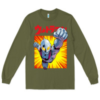 Army Green ultraman exclusive yellow Long Sleeve Tee - FloraArt