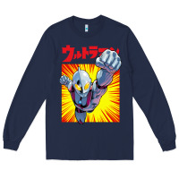 Navy ultraman exclusive yellow Long Sleeve Tee - FloraArt