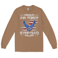 Toasted Coconut proud air force step dad veteran vintage flag veterans day t shirt Long Sleeve Tee - FloraArt