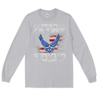 Moon Dust proud air force step dad veteran vintage flag veterans day t shirt Long Sleeve Tee - FloraArt