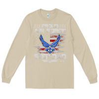 Mushroom proud air force step dad veteran vintage flag veterans day t shirt Long Sleeve Tee - FloraArt