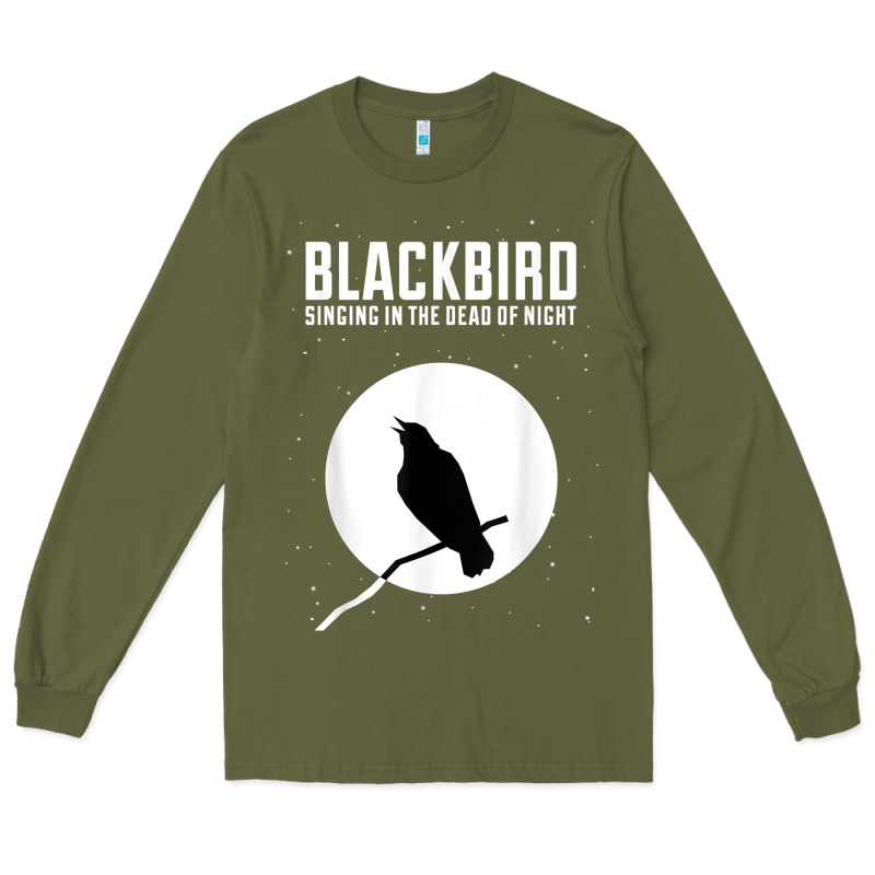 Blackbird Singing In The Dead Of Night T Shirt Long Sleeve Tee by FloraArt | Teevron