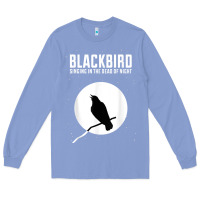 Colony Blue blackbird singing in the dead of night t shirt Long Sleeve Tee - FloraArt