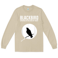 Mushroom blackbird singing in the dead of night t shirt Long Sleeve Tee - FloraArt