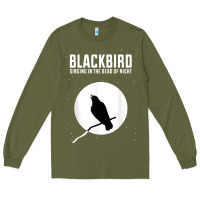 Blackbird Singing In The Dead Of Night T Shirt Long Sleeve Tee | Teevron