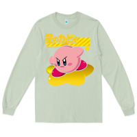 Matcha kirby men's pink Long Sleeve Tee - FloraArt