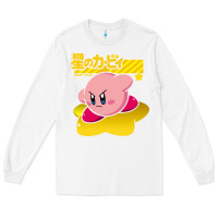 White kirby men's pink Long Sleeve Tee - FloraArt